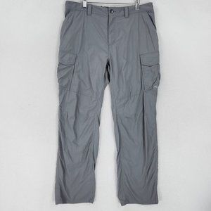 REI Pants Mens 32 Extra Large Gray Cargo Straight Leg Outdoor Hiking Casual